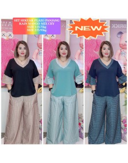 SET SELUAR PALZO PANJANG KAIN MANGO MIX CEY PREMIUM 2 SIZES