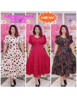 DRESS BUTTON MODEL BUNGA AND PLAIN 2SIZES