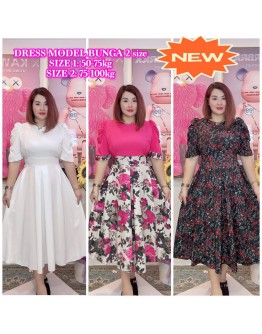 DRESS MODEL 2 SIZES KOREAN CHIFFON 