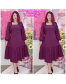 KOREAN DRESS PLAIN WITH BUTTON 2 SIZES