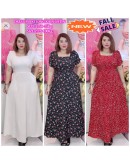 LONG DRESS BOX NECK BIG SIZE