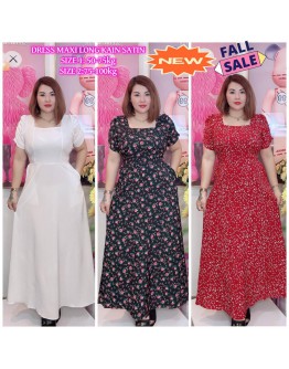 LONG DRESS BOX NECK BIG SIZE