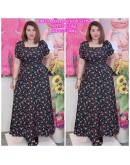 LONG DRESS BOX NECK BIG SIZE