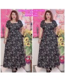 LONG DRESS BOX NECK BIG SIZE