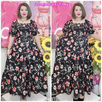 DRESS OVERSIZE 65-120KG FULL GETAH DADA