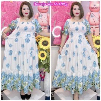 DRESS OVERSIZE 65-120KG FULL GETAH DADA
