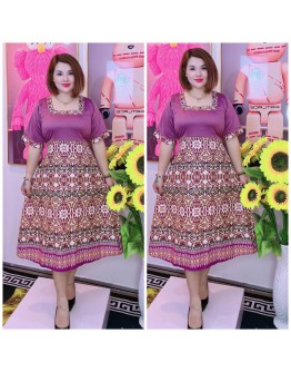 DRESS BOX NECK PUA KUMBU 2 SIZES SWEET DESIGN