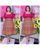 DRESS BOX NECK PUA KUMBU 2 SIZES SWEET DESIGN
