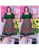 DRESS BOX NECK PUA KUMBU 2 SIZES SWEET DESIGN