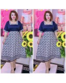 DRESS BOX NECK PUA KUMBU 2 SIZES SWEET DESIGN