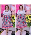 DRESS BOX NECK PUA KUMBU 2 SIZES SWEET DESIGN