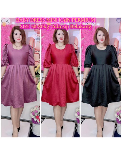BABYDOLL DRESS PREMIUM SATIN 50-80KG