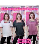 BLOUSE BOX NECK PUA KUMBU LINING, PLAIN CEY MATERIAL