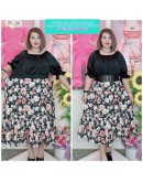 DRESS MIX BUNGA KAIN MANGO MIX COTTON SKUBA PLUS SIZE