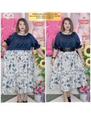 DRESS MIX BUNGA KAIN MANGO MIX COTTON SKUBA PLUS SIZE
