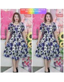 DRESS MIDI BUTTON SWEET AND SIMPLE 70-95KG