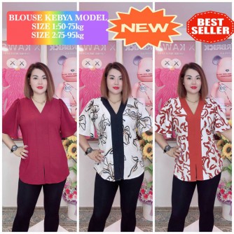 BLOUSE KEBAYA KAIN CEY DAN CEY PREMIUM (2SIZE )