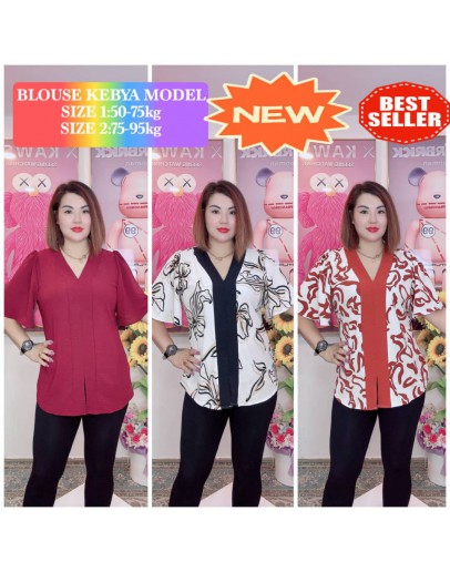 BLOUSE KEBAYA KAIN CEY DAN CEY PREMIUM (2SIZE )