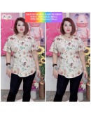BLOUSE BUNGA V-NECK CASUAL 2SIZES