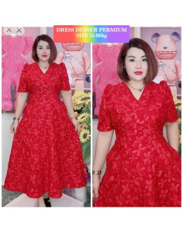 DRESS BROCADE DINNER WITH COLAR 55-80KG