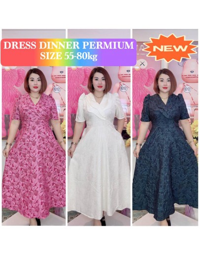 DRESS BROCADE DINNER WITH COLAR 55-80KG