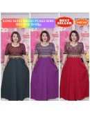 DRESS CORAK ETNIK MATERIAL KOREAN CHIFFON MODEN DESIGN