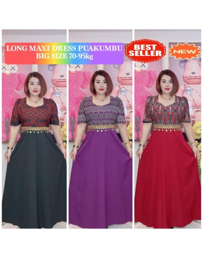 DRESS CORAK ETNIK MATERIAL KOREAN CHIFFON MODEN DESIGN