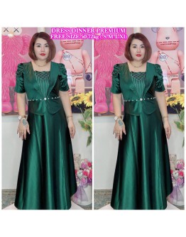 DRESS DINNER SILK PREMIUM MATERIAL FREESIZE 50-72KG