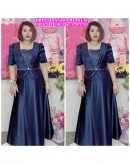 DRESS DINNER SILK PREMIUM MATERIAL FREESIZE 50-72KG