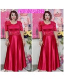 DRESS DINNER SILK PREMIUM MATERIAL FREESIZE 50-72KG