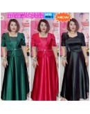 DRESS DINNER SILK PREMIUM MATERIAL FREESIZE 50-72KG
