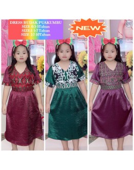 DRESS PUA KUMBU BUDAK PEREMPUAN MIX CEY PREMIUM IRONLESS