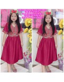 DRESS PUA KUMBU BUDAK PEREMPUAN MIX CEY PREMIUM IRONLESS